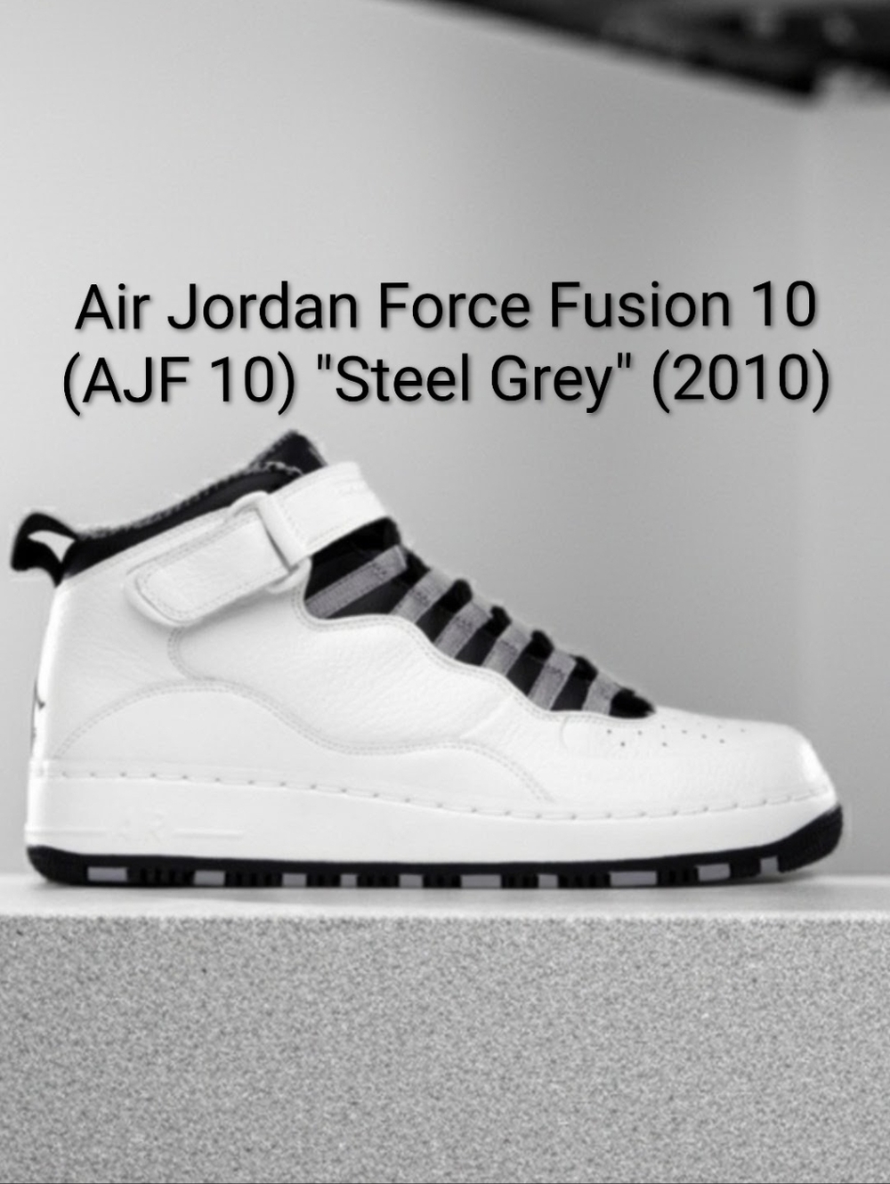 Air Jordan 10 Retro Fusion  (AJF 10) Rare "Cement" (2010) Men 10 Womens 11.5 EUC